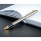 Ручка-роллер Parker IM Brushed Metal GT RB блистер 22 226