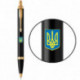Ручка шариковая Parker IM UKRAINE Black GT BP Герб Украины сине-желт. 22032_T0076u