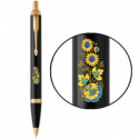 Ручка кулькова Parker IM UKRAINE Black GT BP Квіти 22032_T1050u