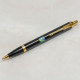 Ручка шариковая Parker IM UKRAINE Black GT BP Герб Украины сине-желт. 22032_T0076u