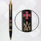 Ручка кулькова Parker IM ARMY Black GT BP Емблема ЗСУ + Тризуб ЗСУ (золотий) 22032_W1015u