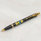 Ручка кулькова Parker IM UKRAINE Black GT BP Тризуб з жовтим орнаментом 22032_T1366u