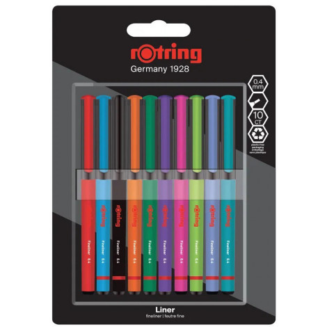 Набор ручек-лайнеров Rotring LINER 10шт 0,4 2166220