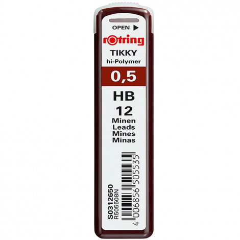 Грифелі Rotring 0,5мм HB (12) S0312650