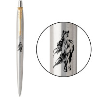 Ручка шариковая Parker JOTTER ZODIAC Stainless Steel GT BP Лошадь 16032_Z504b