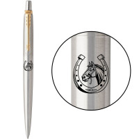 Ручка кулькова Parker JOTTER ZODIAC Stainless Steel GT BP Кінь з підковою 16032_Z505b
