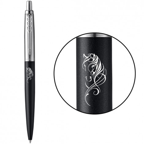 Ручка кулькова Parker JOTTER ZODIAC Bond Street Black CT BP Червоний кінь 16232_Z502w