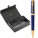Набір Parker INGENUITY Blue Lacquer GT BP (кулькова ручка + шкір.чохол)