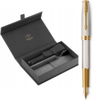 Набір Parker SONNET Silver Mistral GT FP18 F (перова ручка + шкір.чохол)
