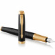 Набір Parker IM Premium Black GT FP F (перова ручка + блокнот Parker)