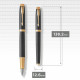 Набір Parker IM Premium Black GT FP F (перова ручка + блокнот Parker)
