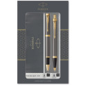 Набір ручок Parker IM Grey Lacquer GT RB+BP DUOSETS (ролерна + кулькова)