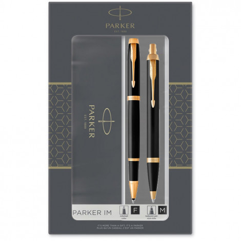 Набір ручок Parker IM Black GT RB+BP (ролерна + кулькова)