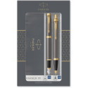 Набор ручек Parker IM Grey Lacquer GT FP+BP (перьевая + шариковая)