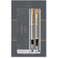 Набір ручок Parker IM Brushed Metal GT FP+BP (перова + кулькова)