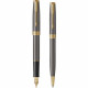 Набір ручок Parker SONNET Black Lacquer GT FP+BP (перова + кулькова)