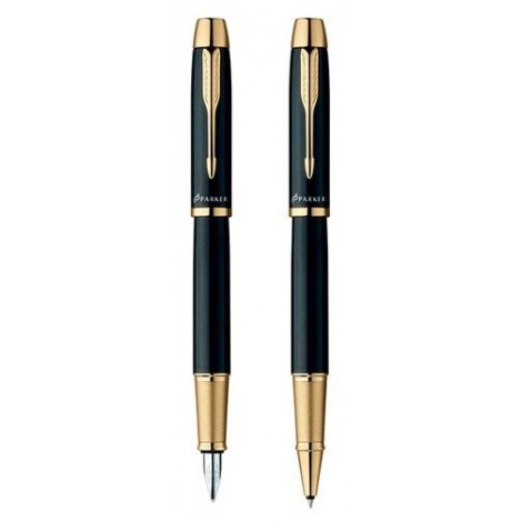 Набор Parker IM Black GT FP RB (перьевая ручка + ручка роллер)