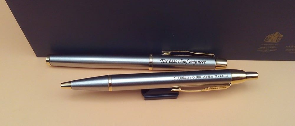 Лазерне гравіювання на ручках Parker