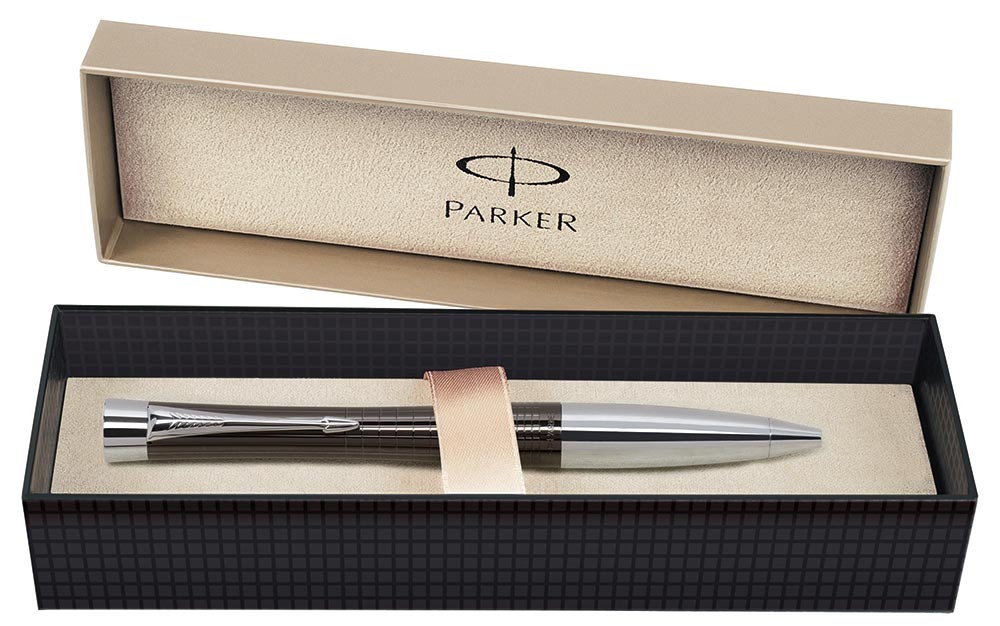 Ручка шариковая Parker Premium Ebony Metal Chiselled BP 21 232Ч