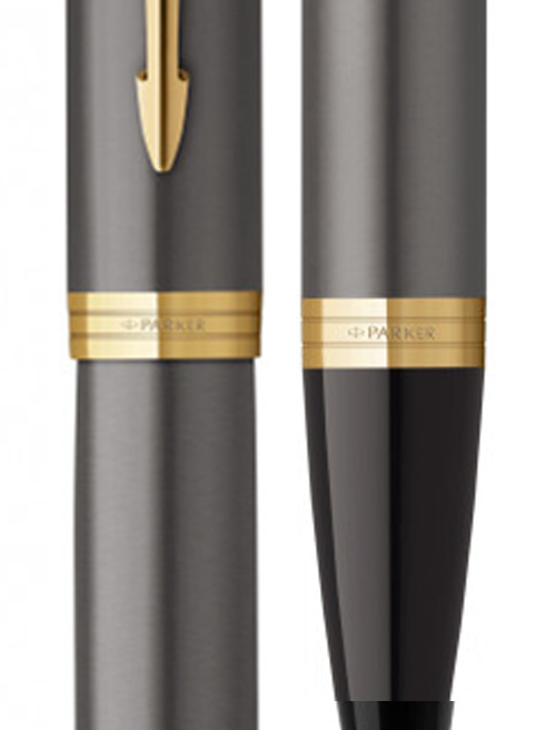 Набір ручок Parker IM Grey Lacquer GT RB+BP DUOSETS (ролерна + кулькова)