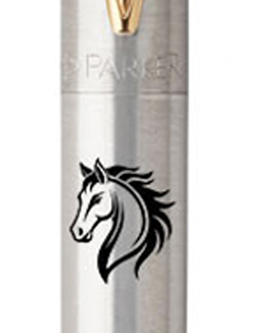 Ручка шариковая Parker JOTTER ZODIAC Stainless Steel GT BP Огненный конь 16032_Z501b