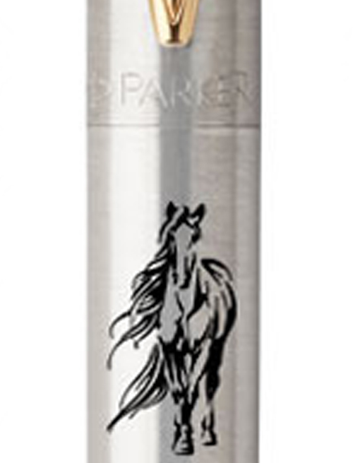 Ручка шариковая Parker JOTTER ZODIAC Stainless Steel GT BP Лошадь 16032_Z504b