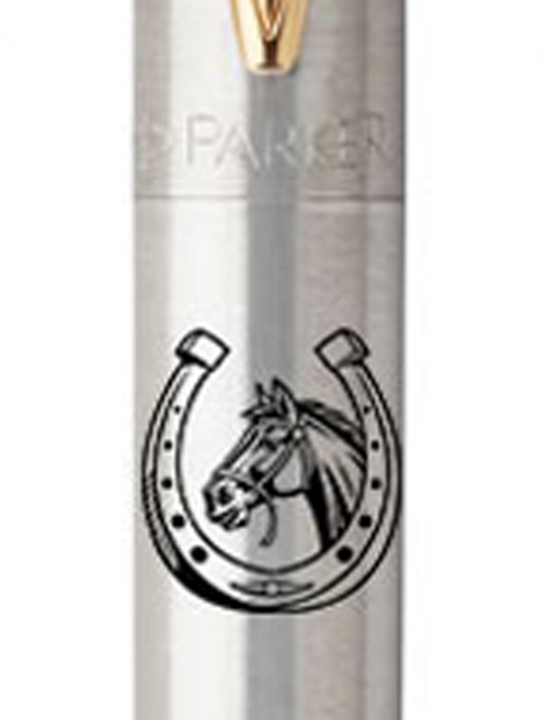 Ручка шариковая Parker JOTTER ZODIAC Stainless Steel GT BP Конь с подковой 16032_Z505b