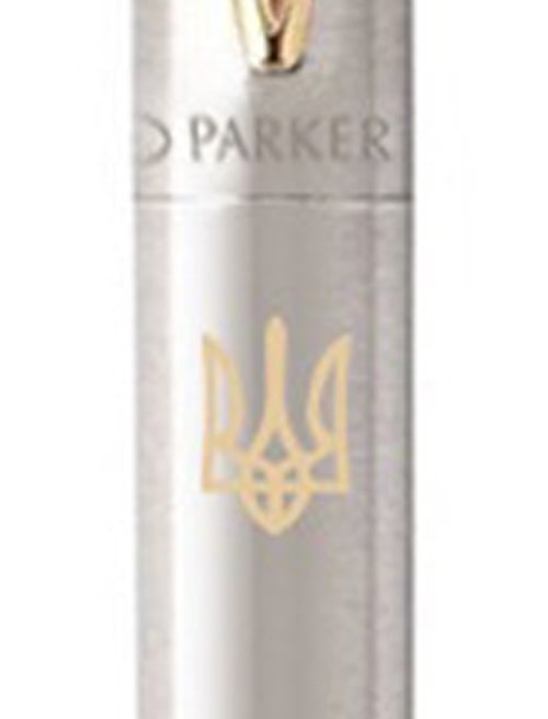 Ручка кулькова Parker JOTTER Stainless Steel GT BP Тризуб золотий 16032_T001g