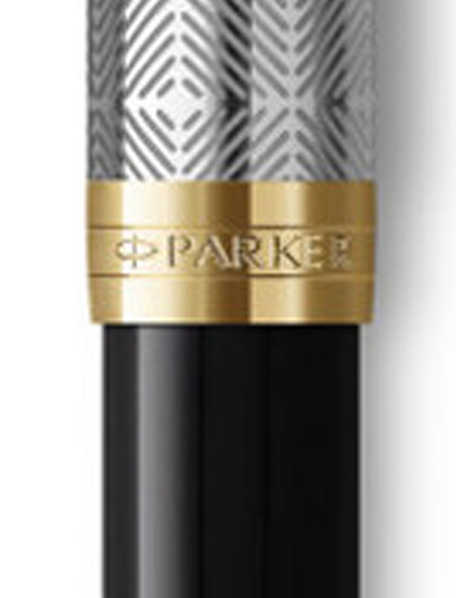 Ручка перова Parker SONNET Metal & Black Lacquer GT FP18 F 68 111