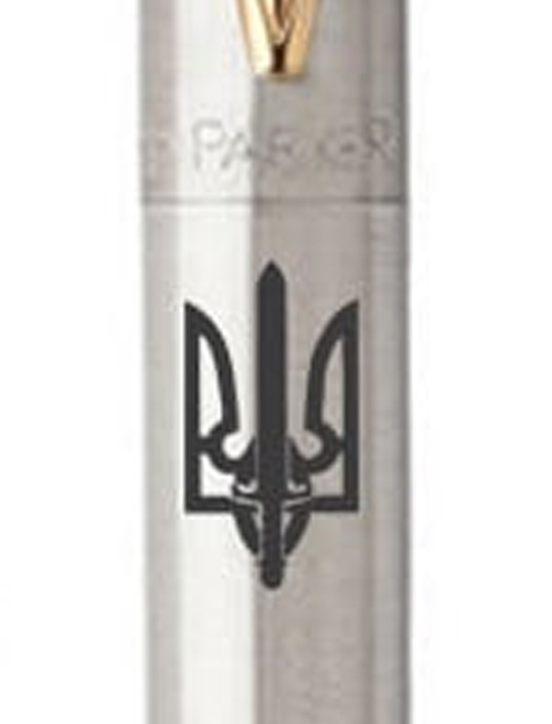 Ручка кулькова Parker JOTTER Stainless Steel GT BP Тризуб-Меч T053 16032_T053b