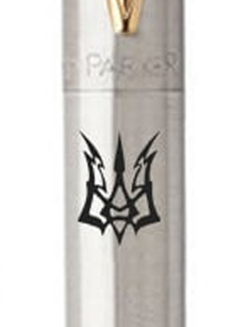 Ручка кулькова Parker JOTTER Stainless Steel GT BP Тризуб-Блискавка 16032_T056b