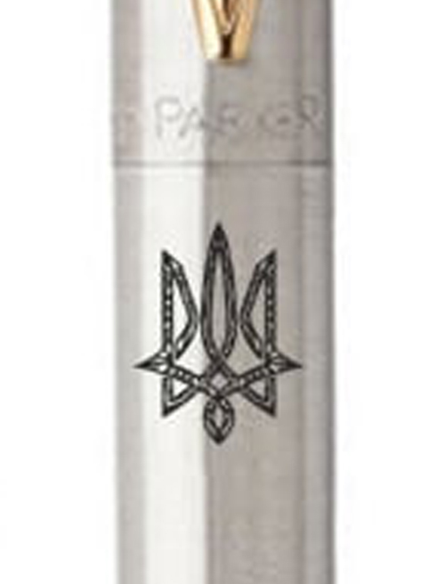 Ручка кулькова Parker JOTTER Stainless Steel GT BP Тризуб геометрія 16032_T058b