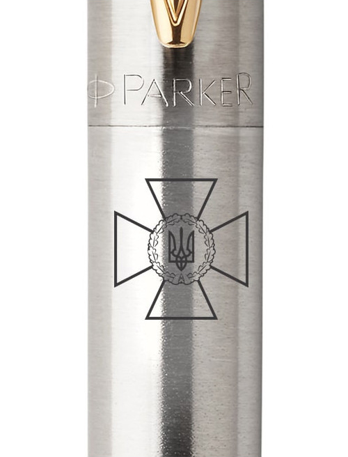Ручка кулькова Parker JOTTER SPECIAL Stainless Steel GT BP Емблема СБУ 16032_P003b
